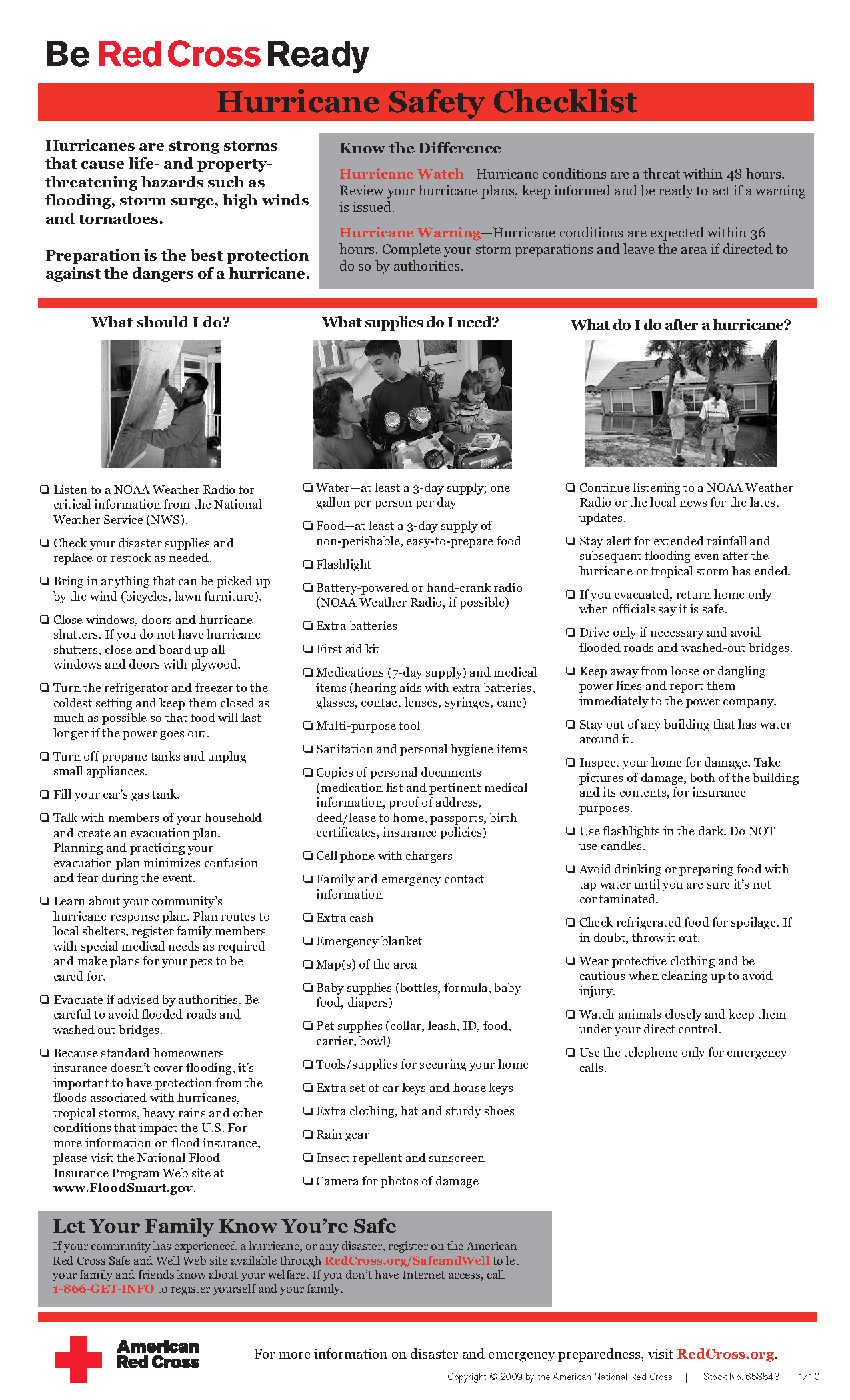 Hurricane Safety Checklist